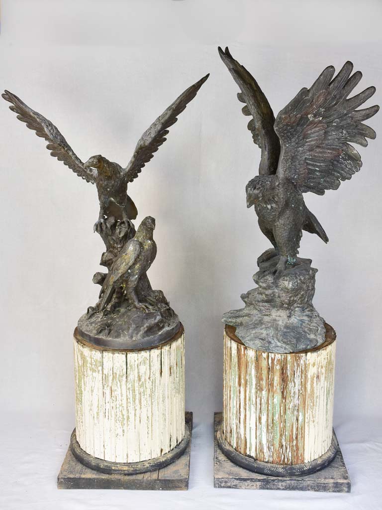 Large early twentieth century French sculpture of an eagle 41"