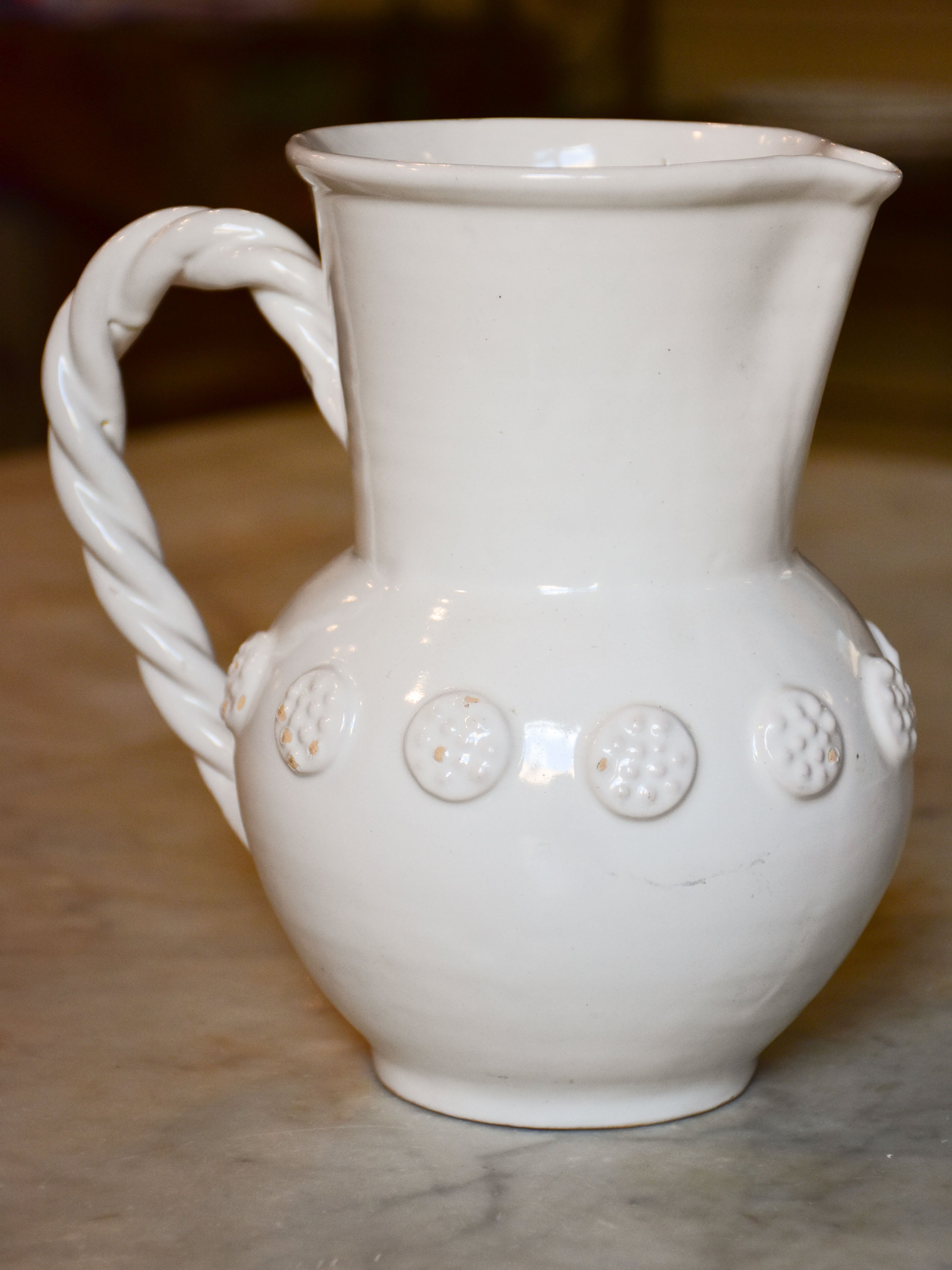 Vintage Emile Tessier jug with twisted handle