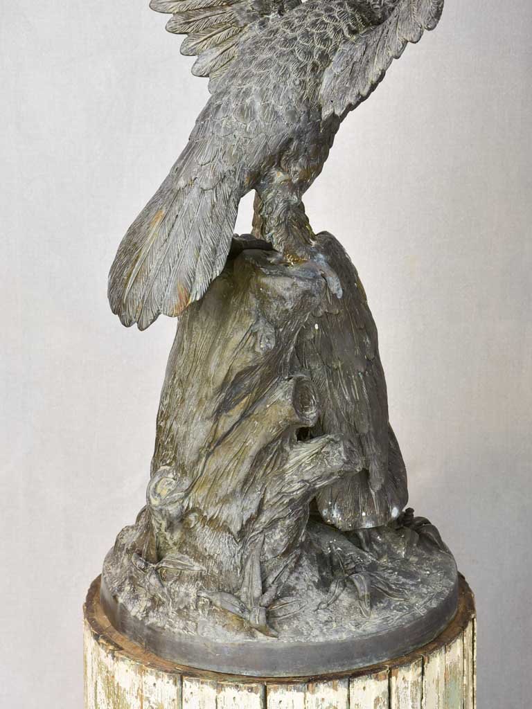 Large early twentieth century French sculpture of an eagle 41"