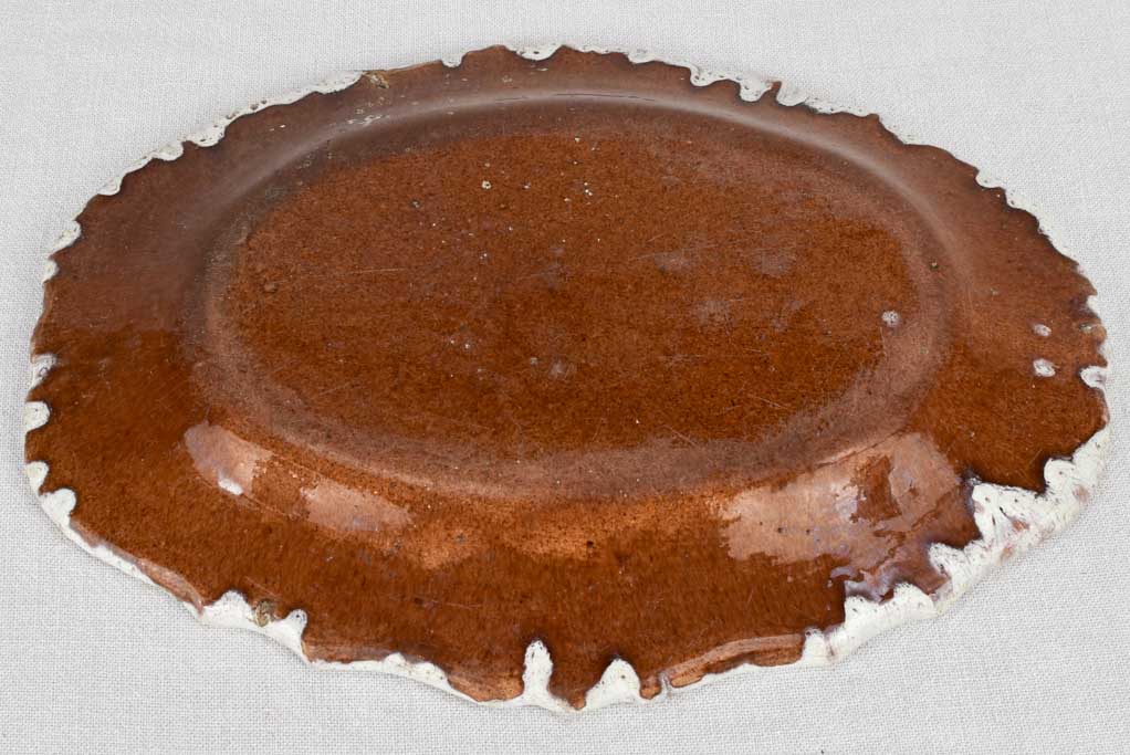 Oval platter, 18th-century, 15" x 10¾"