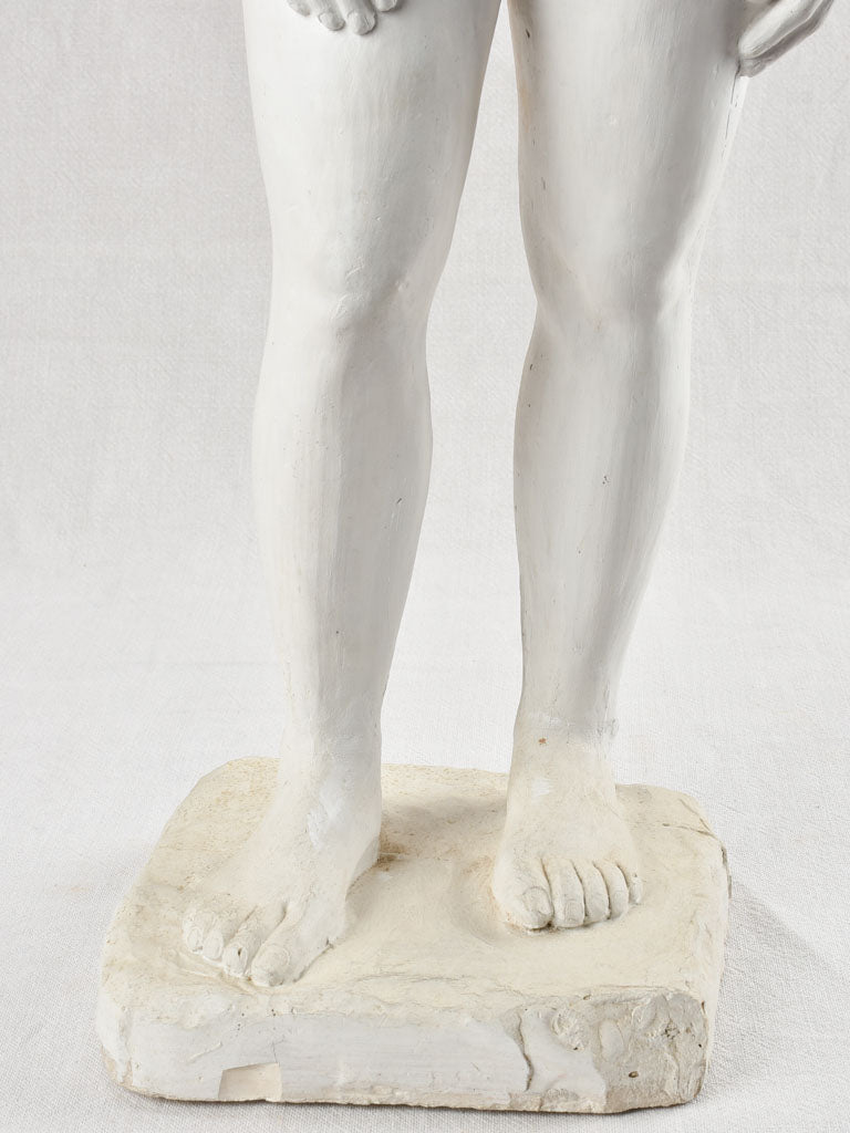 Stately Female Plaster Figurine Antique