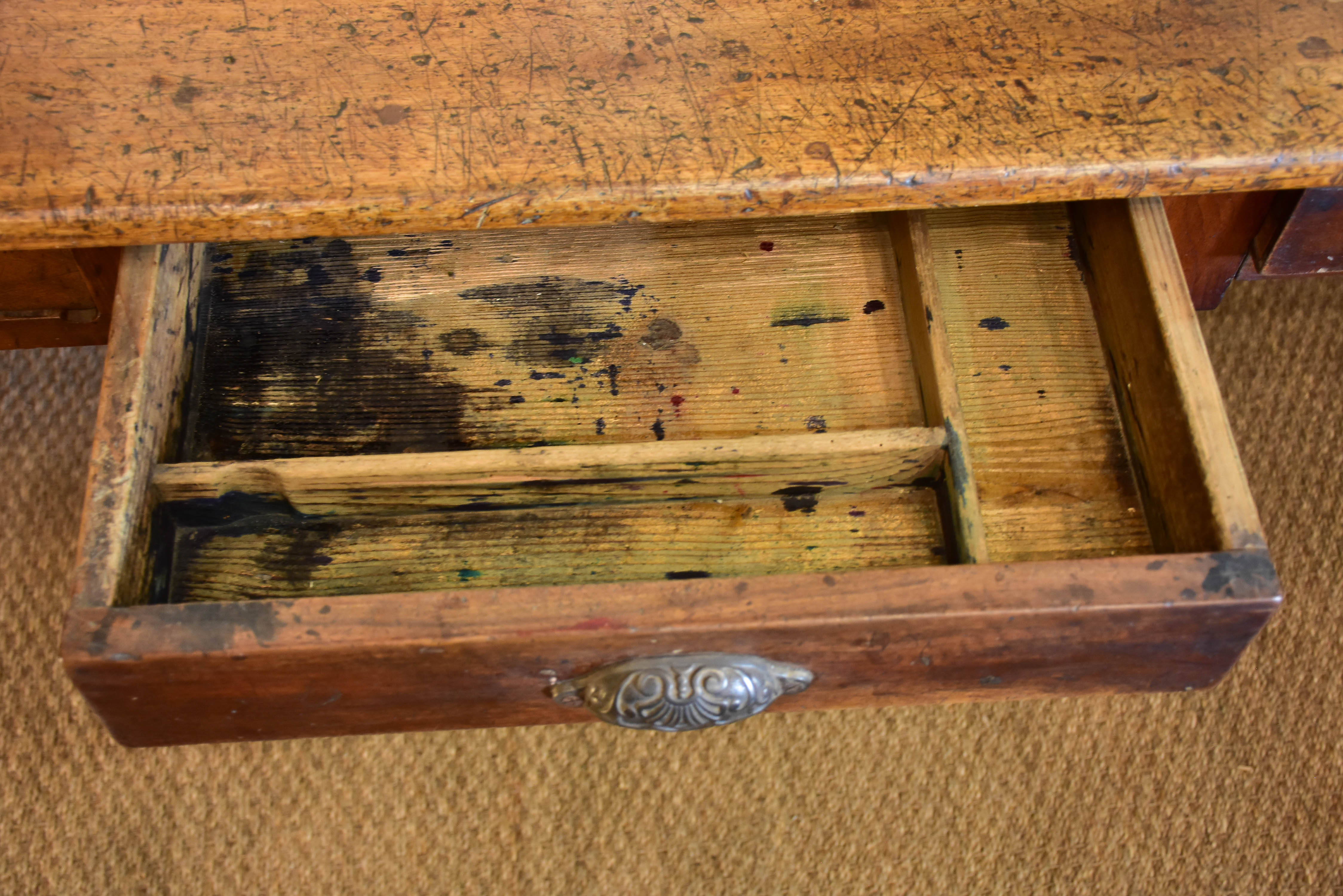 Large antique French console table from a boutique