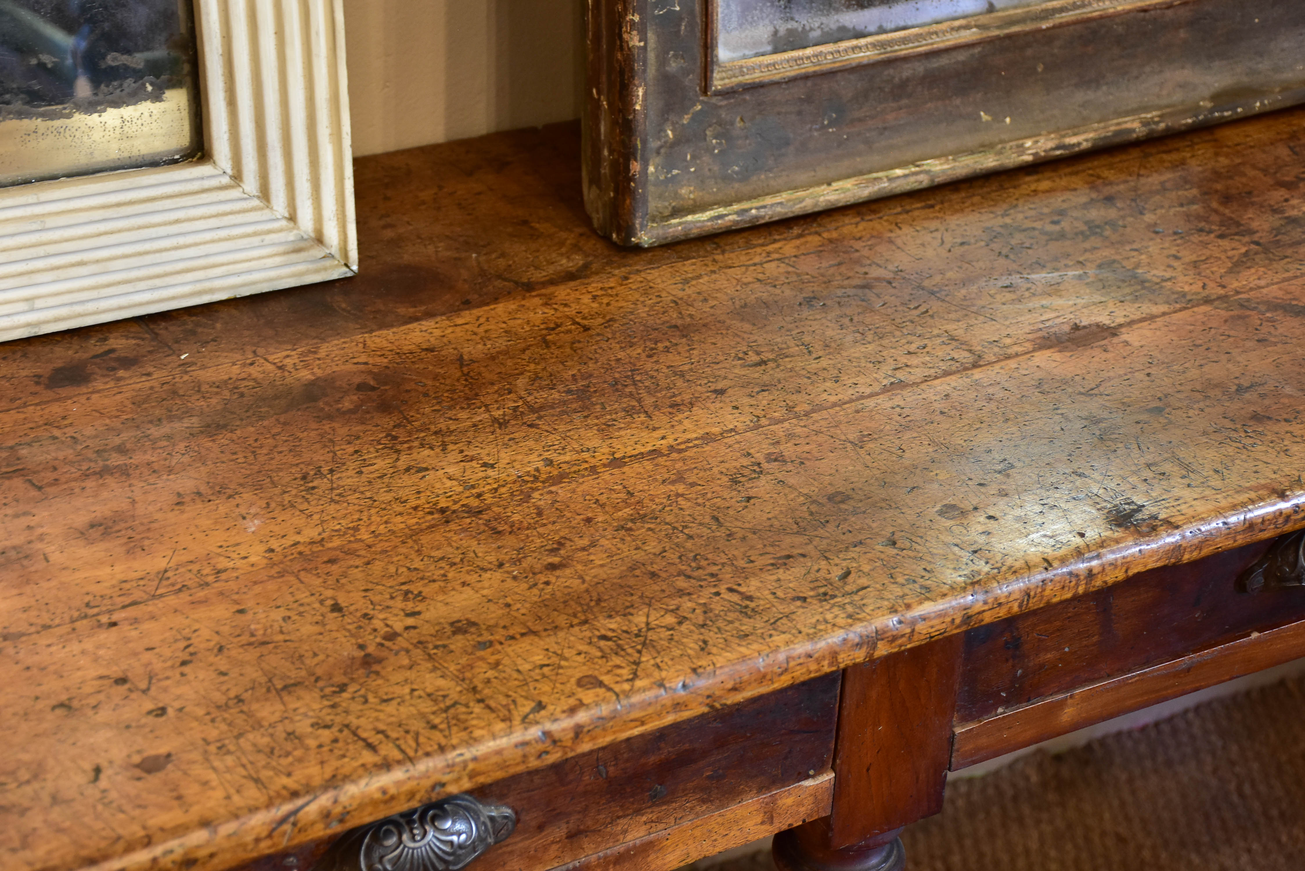 Large antique French console table from a boutique