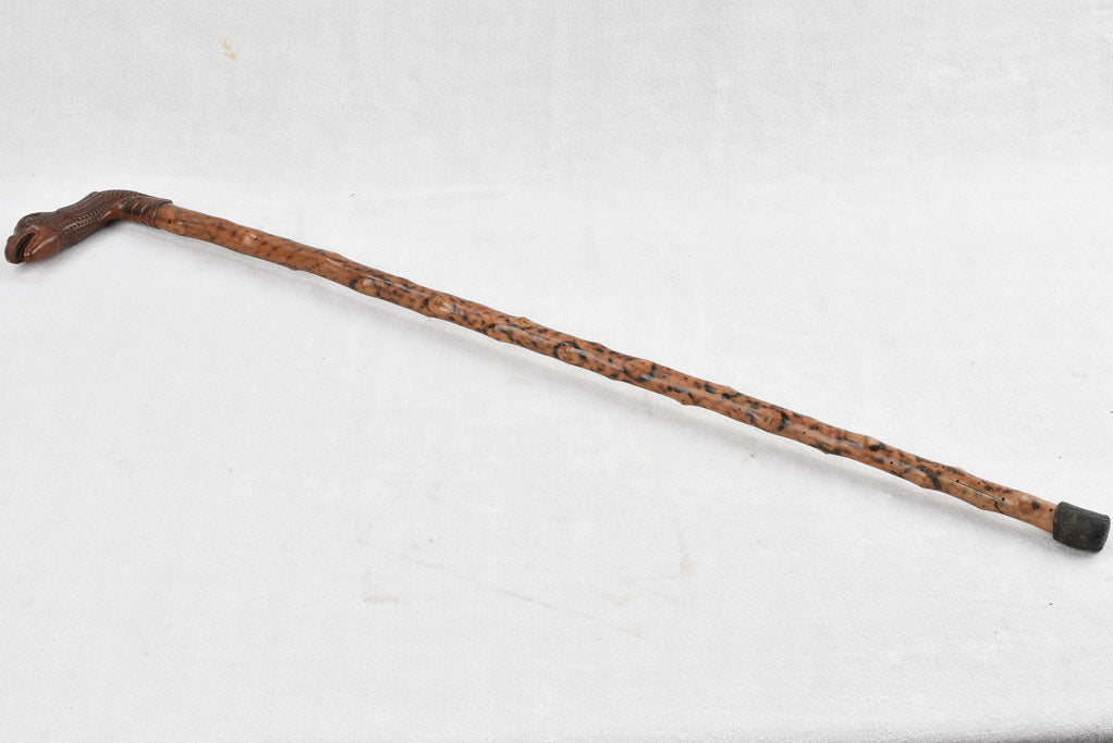 Old French dice-themed walking stick