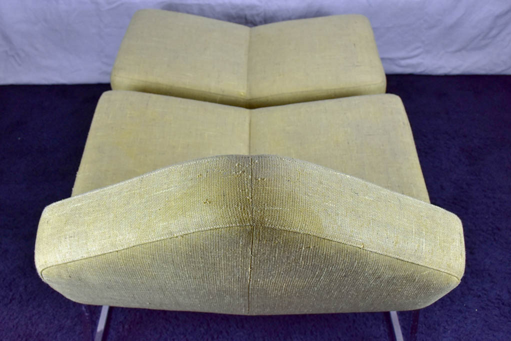 1970's triangular chair with matching ottoman