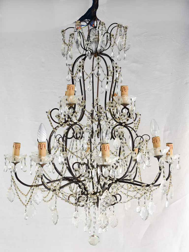 Large early twentieth century Italian chandelier - 12 lights 38½"