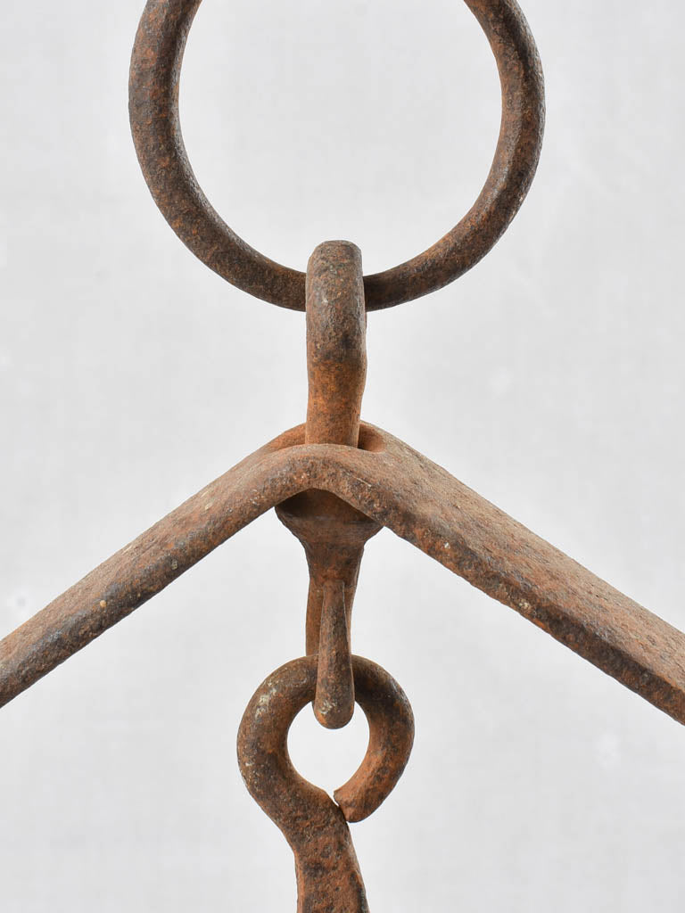 19th century hanging wrought iron charcuterie hooks 11¾"