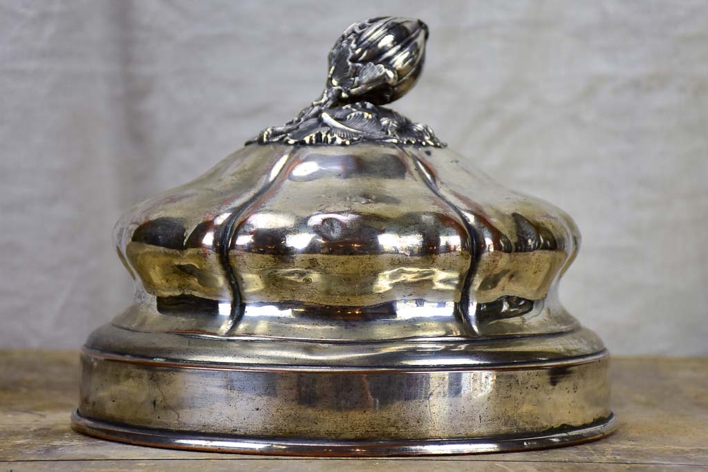 Early 19th Century French meat serving cover - fused silver