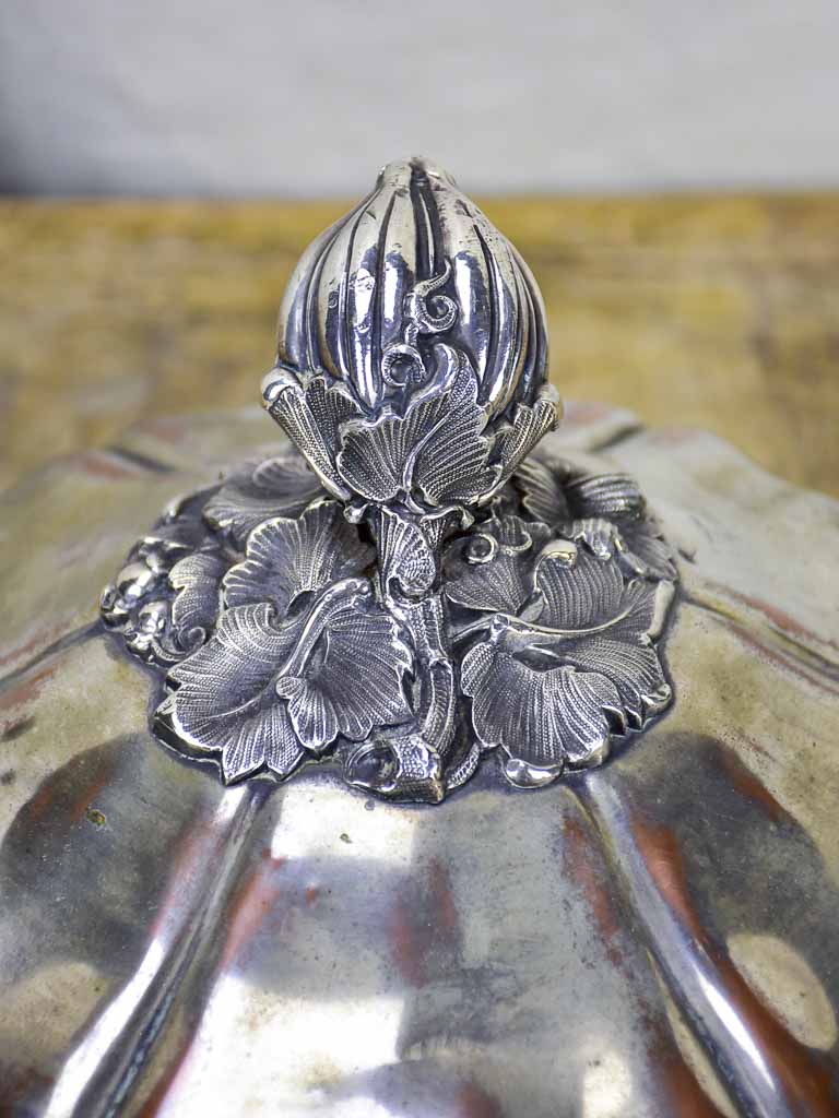 Early 19th Century French meat serving cover - fused silver