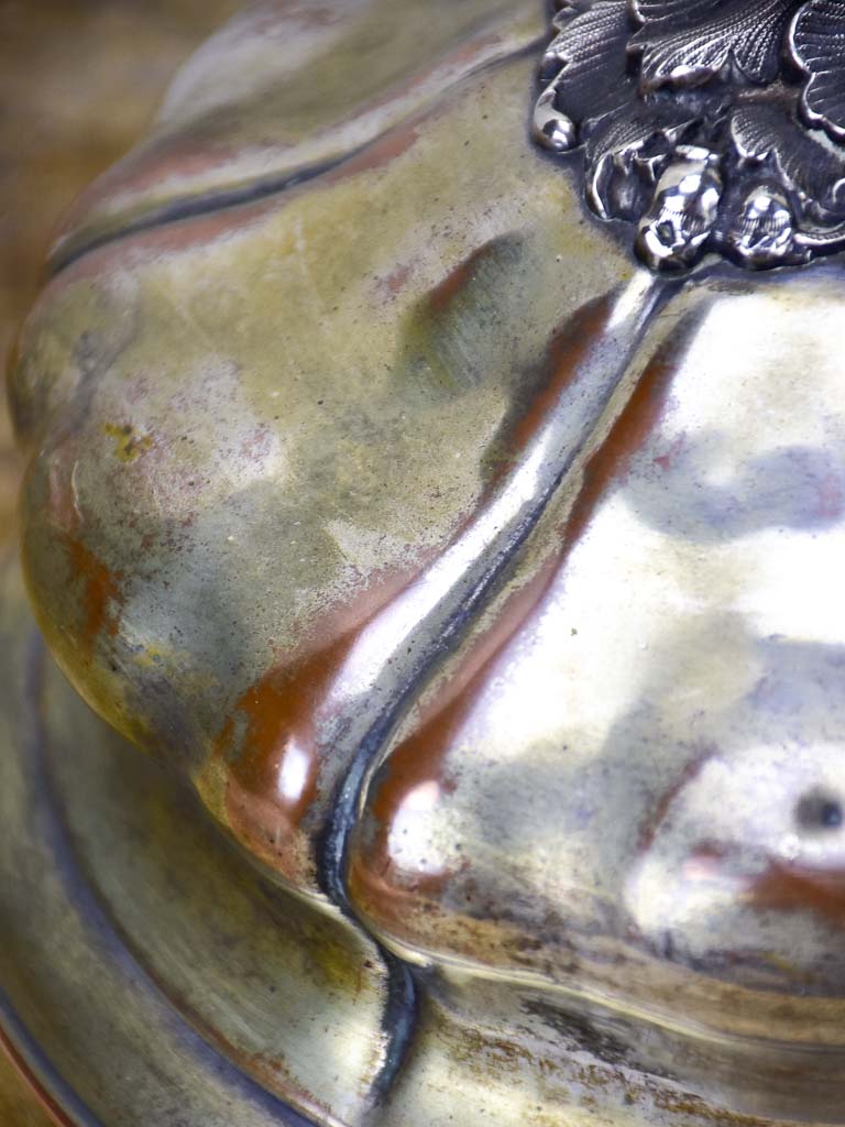 Early 19th Century French meat serving cover - fused silver