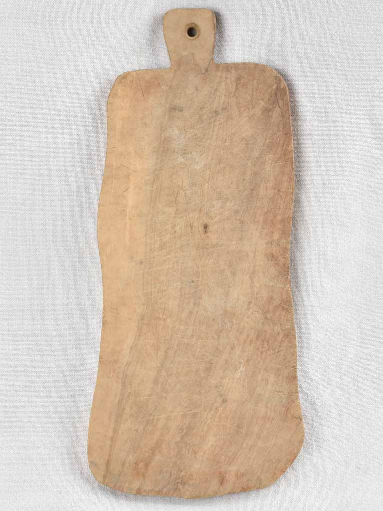 Rustic vintage cutting board with lovely curved and wavy edges 16¼"