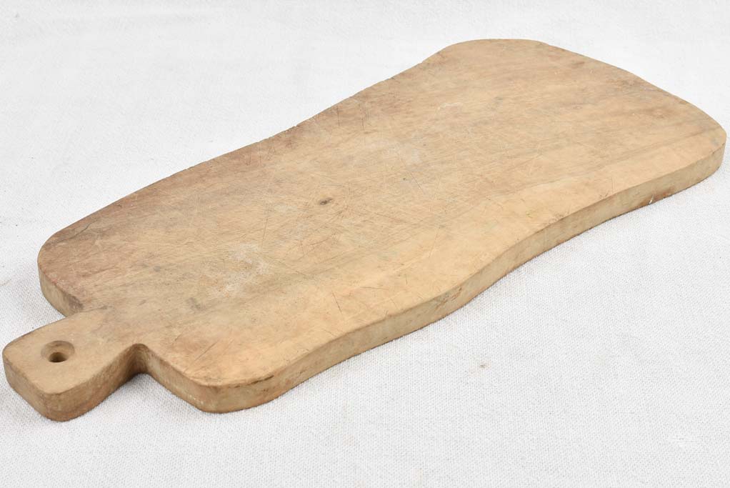 Rustic vintage cutting board with lovely curved and wavy edges 16¼"