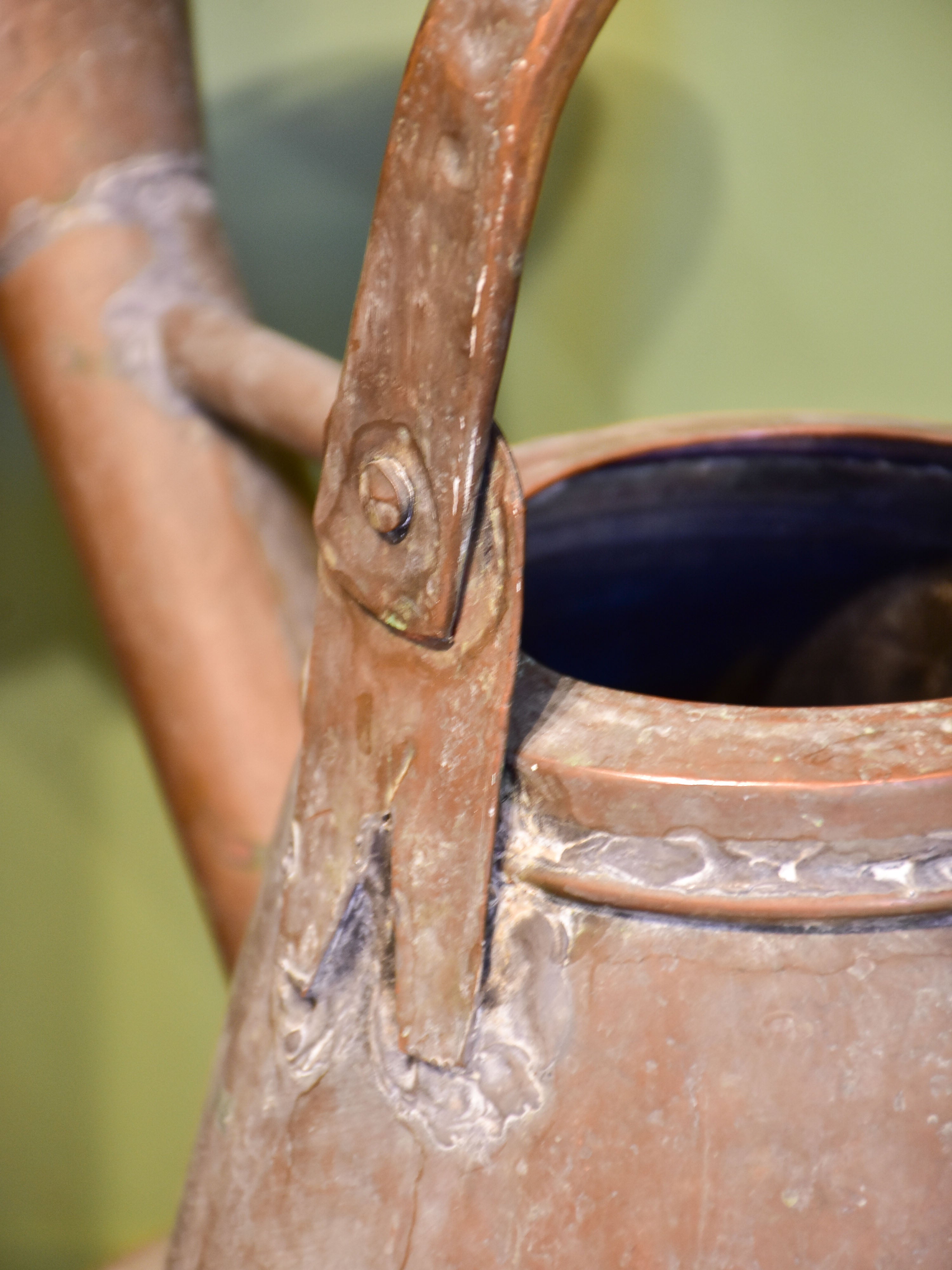 Antique French copper watering can