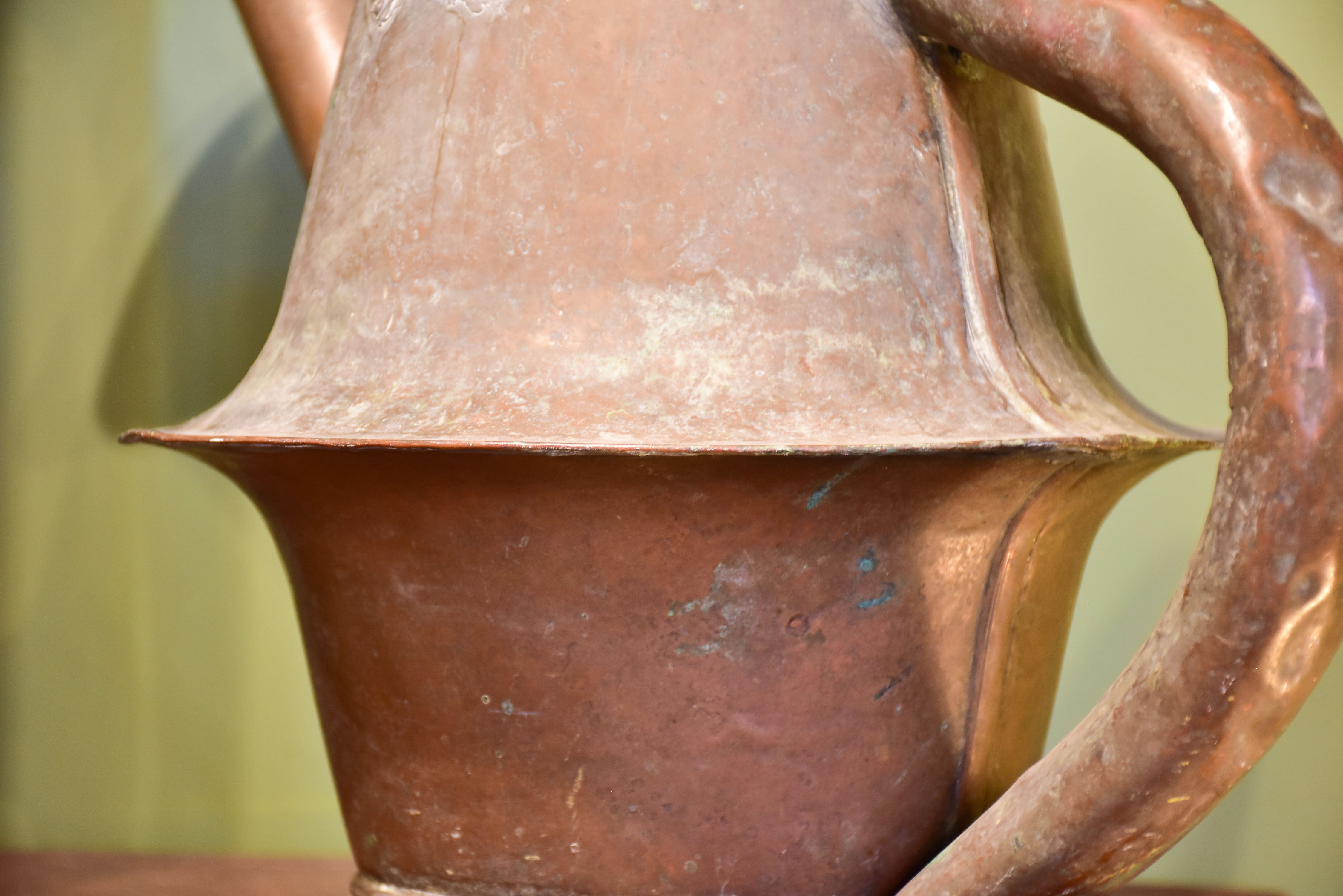 Antique French copper watering can