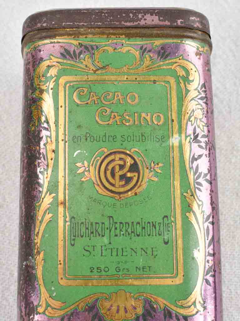 Small 1930's container for storing cocoa - Cacao Casino 5"