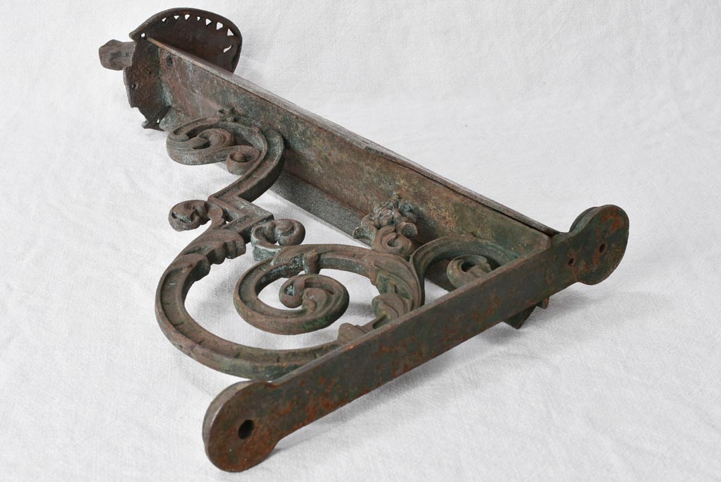 Antique French saddle rack with horse head - cast iron 23¼" x 15"