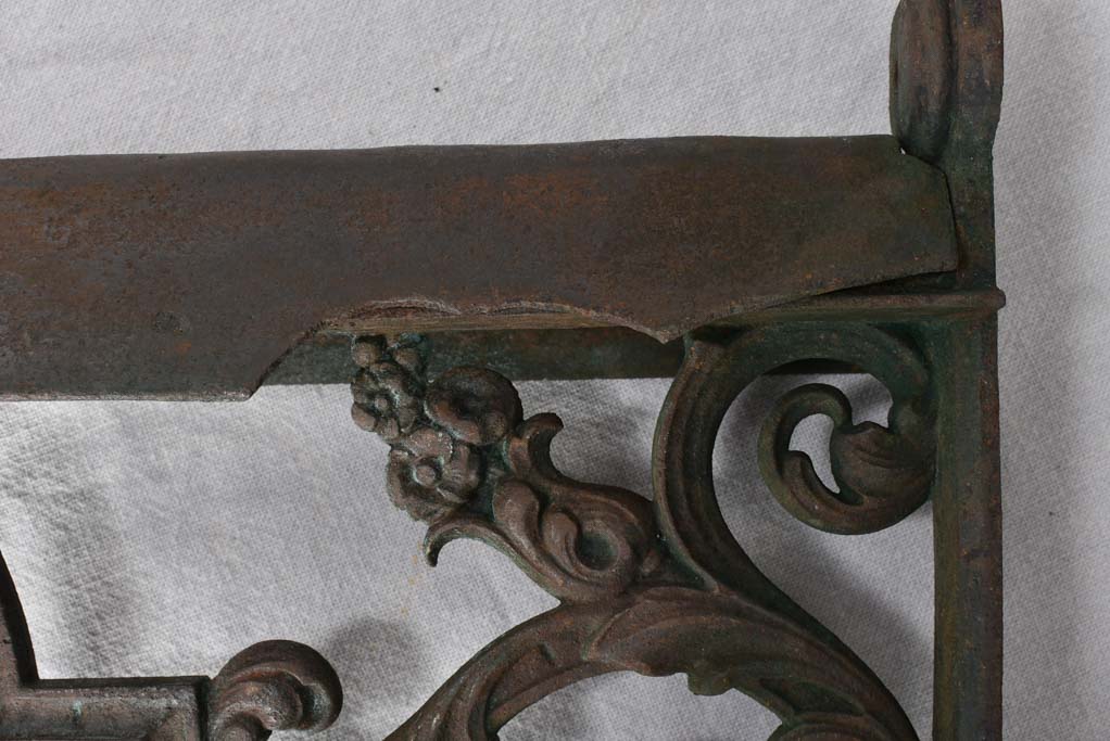 Antique French saddle rack with horse head - cast iron 23¼" x 15"