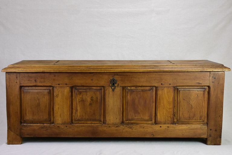 Antique French storage trunk 69"