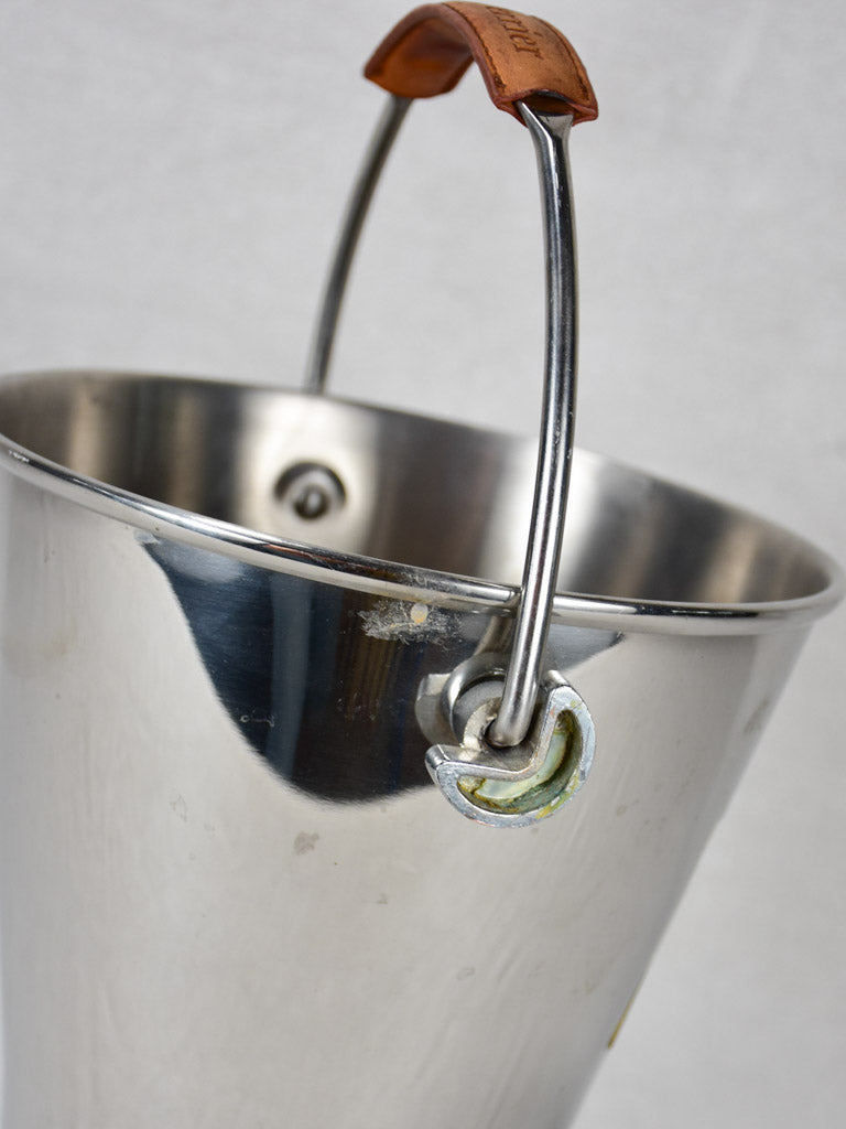Laurent Perrier ice bucket with leather handle