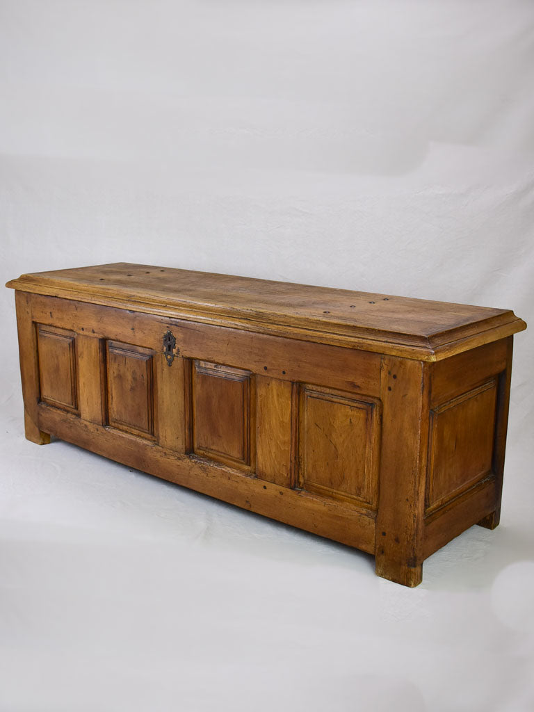 Antique French storage trunk 69"