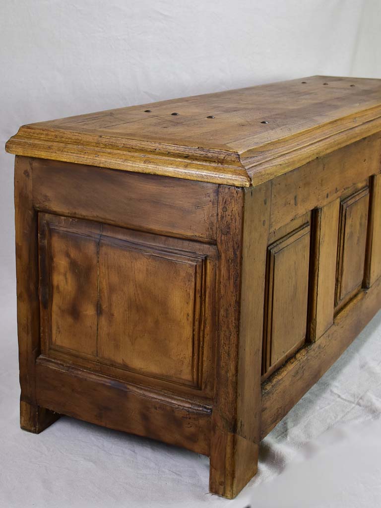Antique French storage trunk 69"