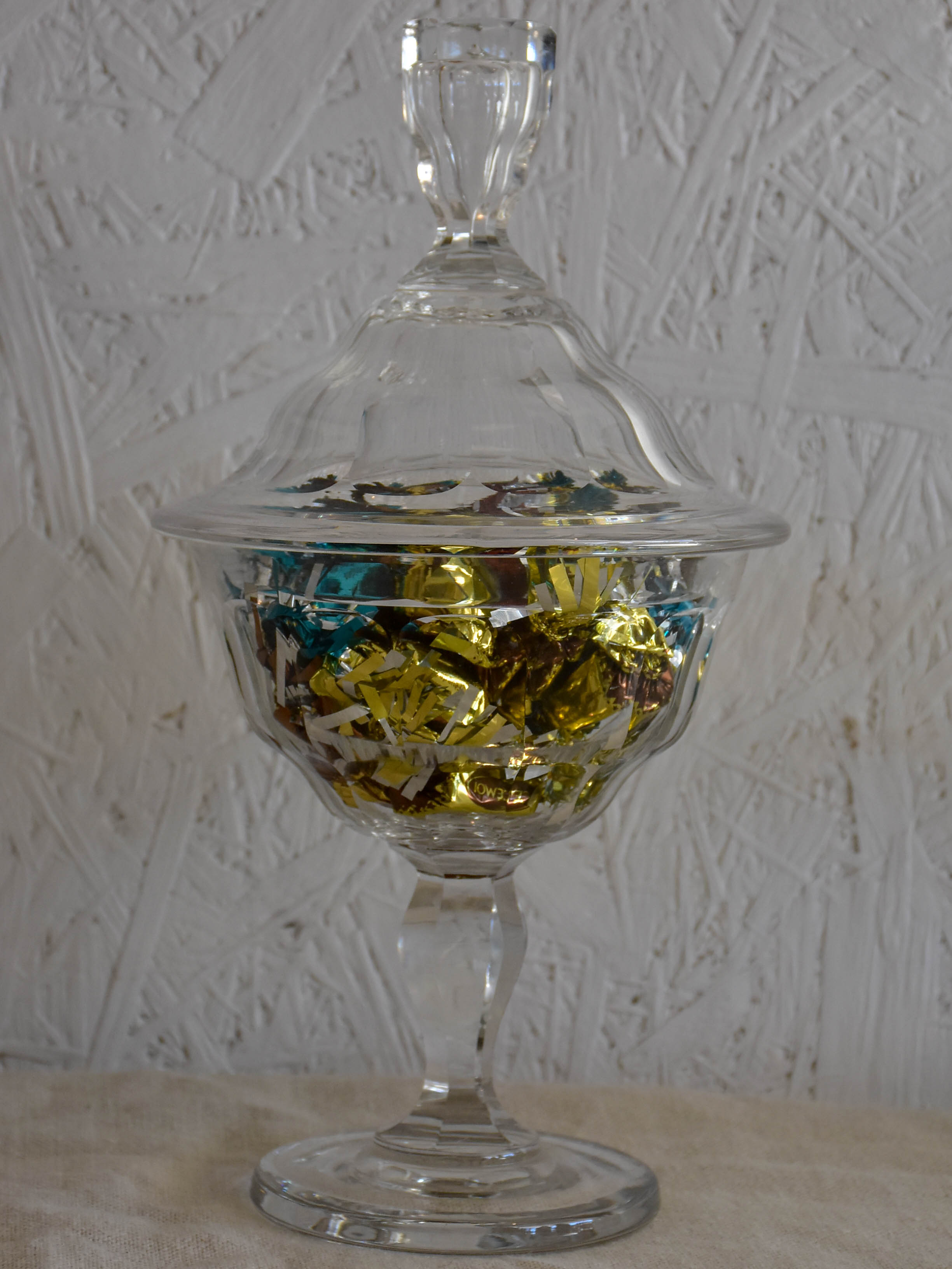 Vintage French bomboniere glass jars
