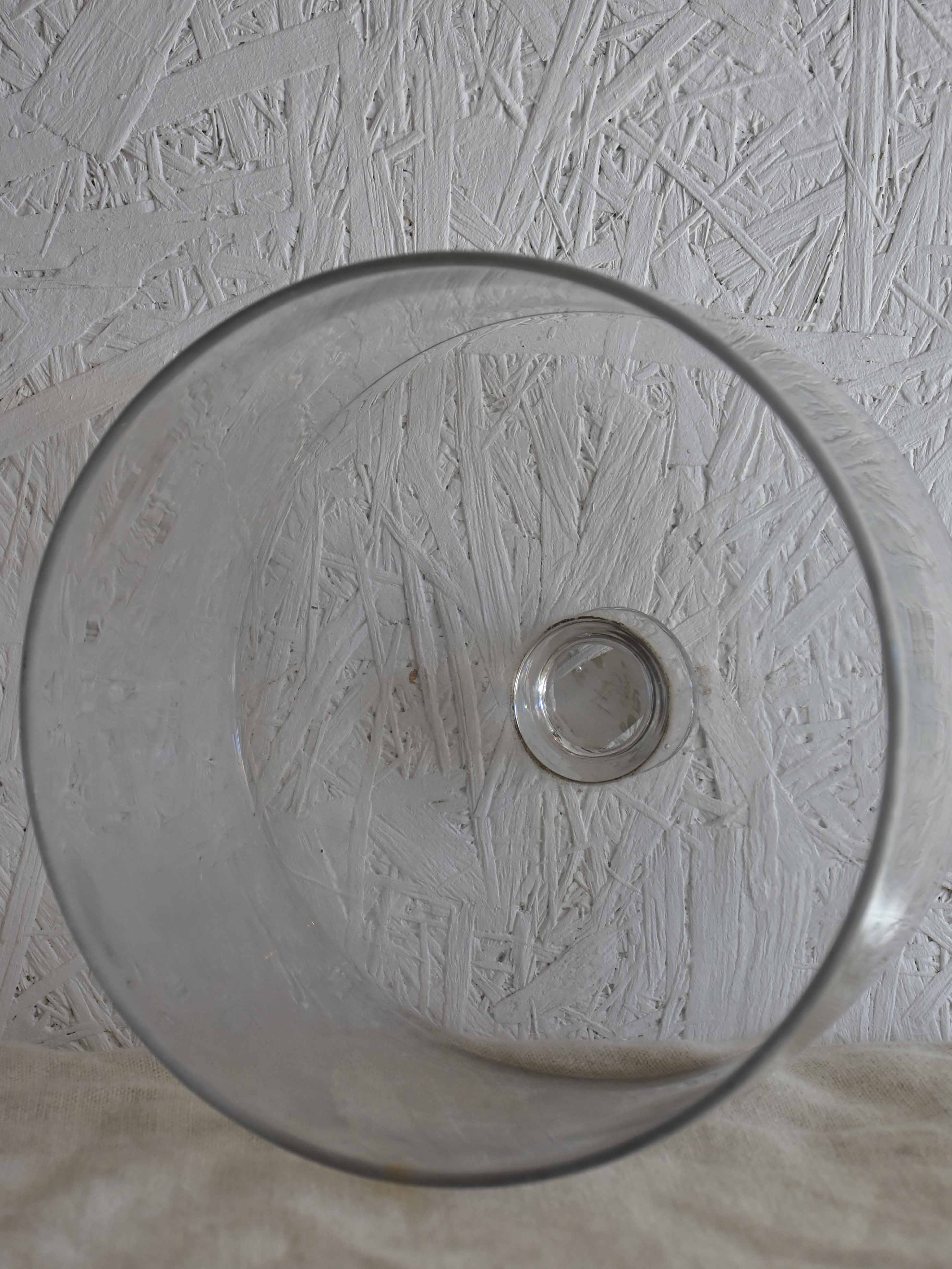 Antique French glass dome from a pâtisserie