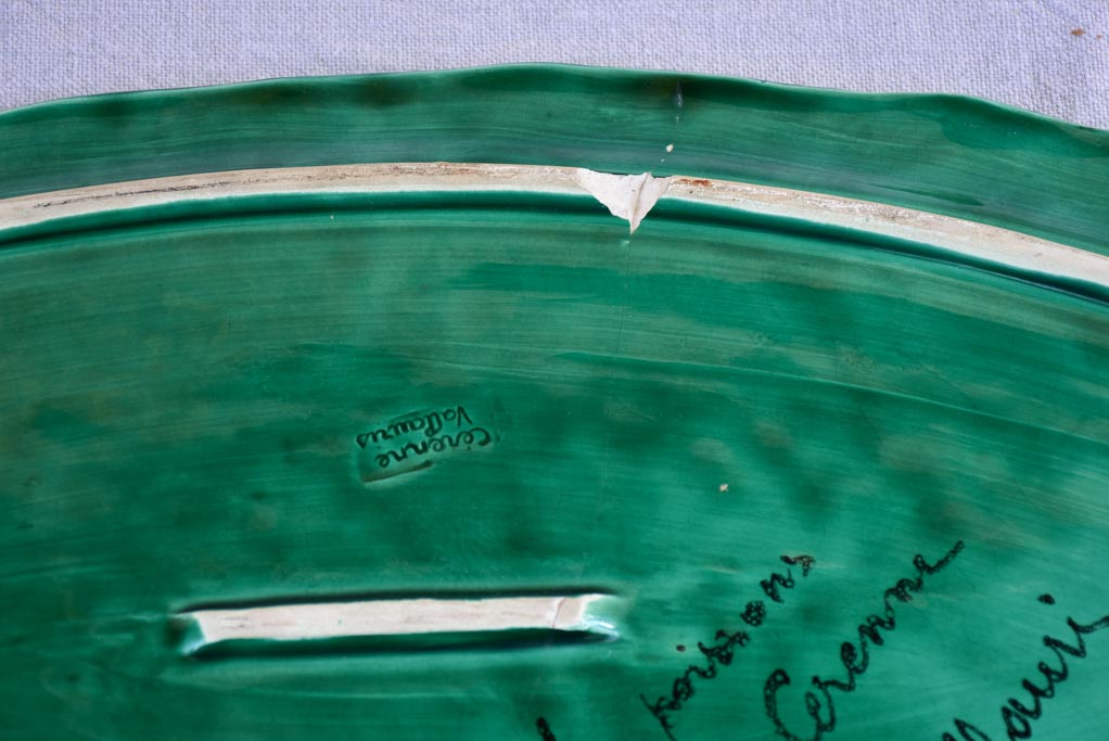 1960's seafood service from Vallauris - hand painted and signed