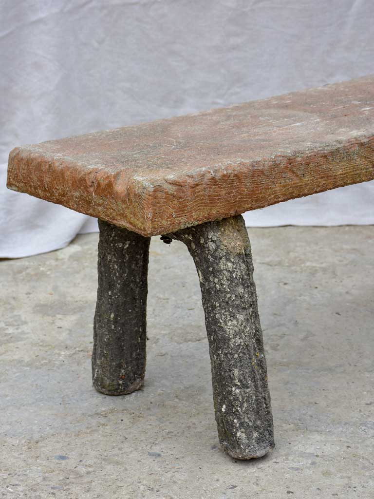 Early 20th Century faux bois garden bench