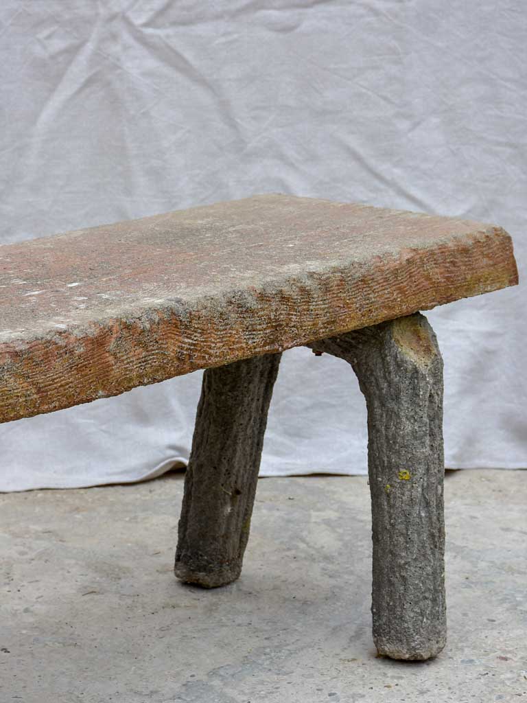 Early 20th Century faux bois garden bench