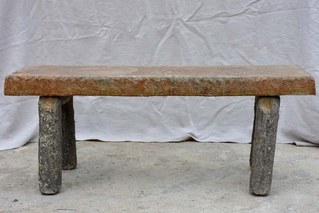 Early 20th Century faux bois garden bench