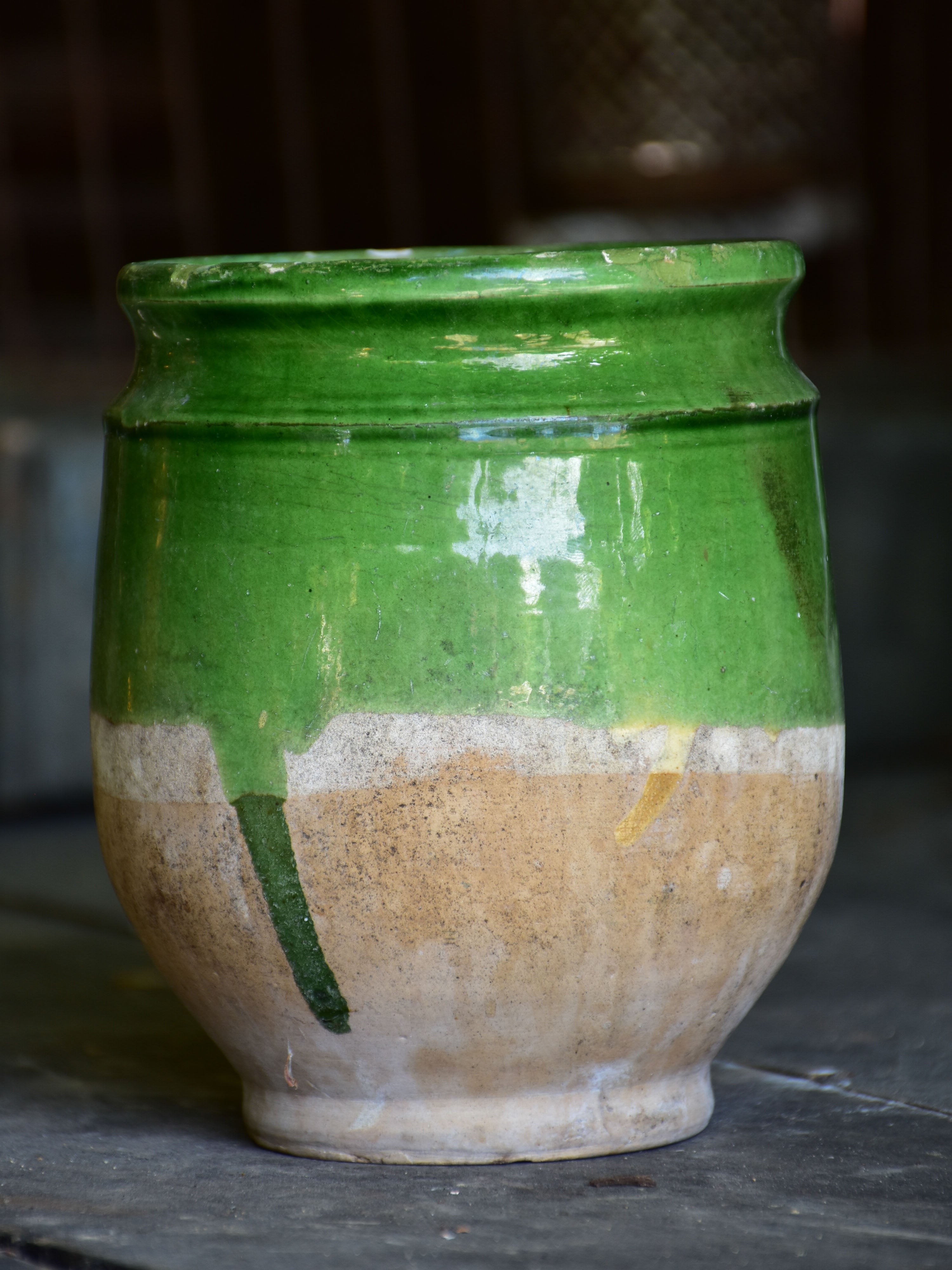 Small 19th century confit pot from south west France