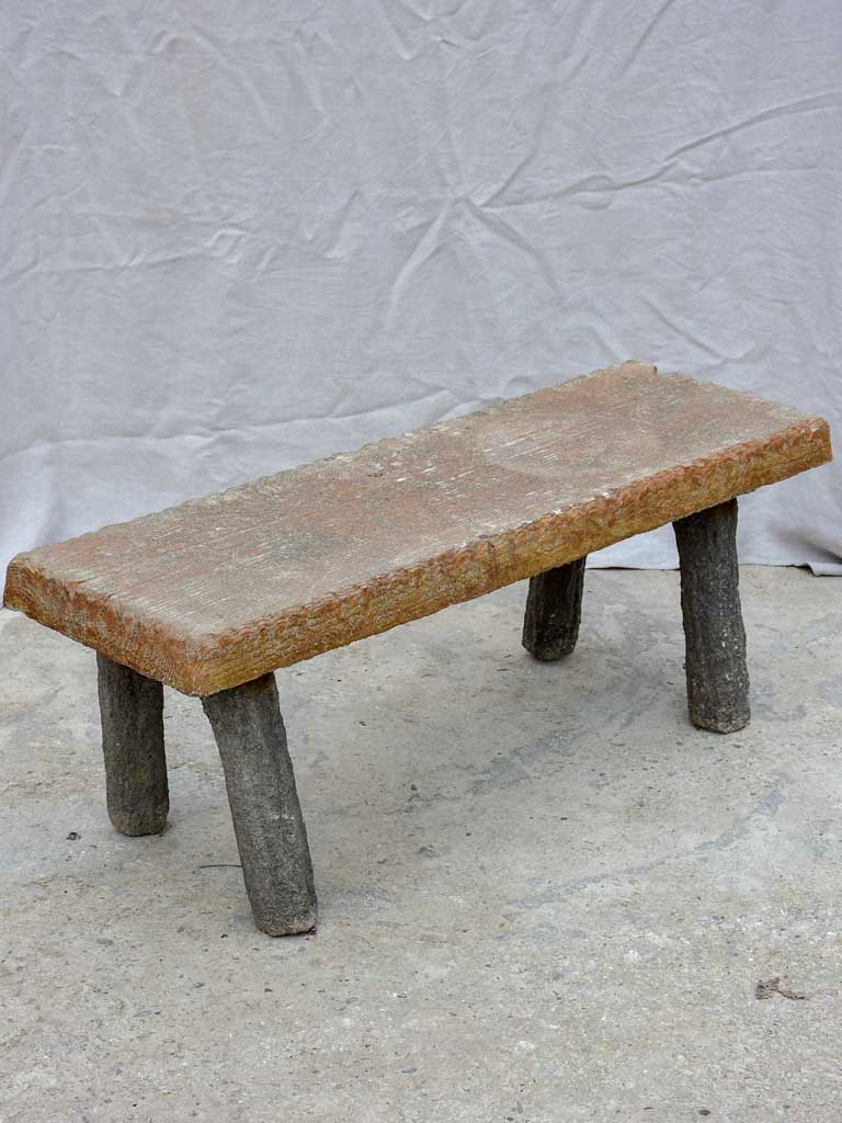 Early 20th Century faux bois garden bench