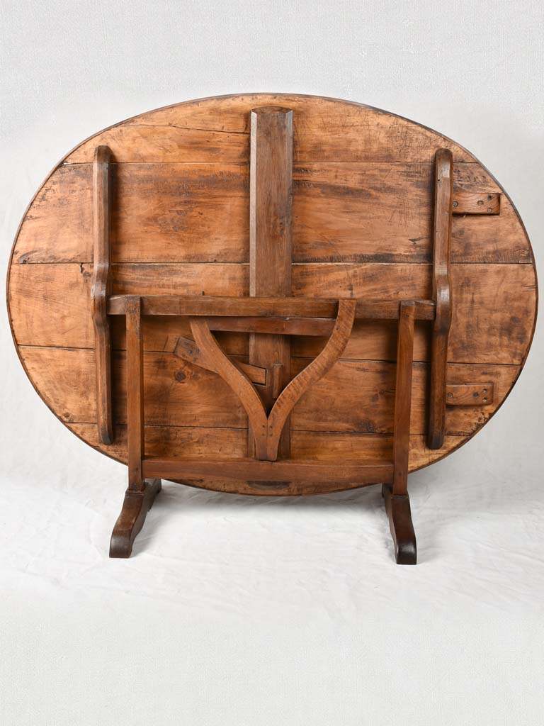 Antique French winemaker's table - oval 59¾" x 46"