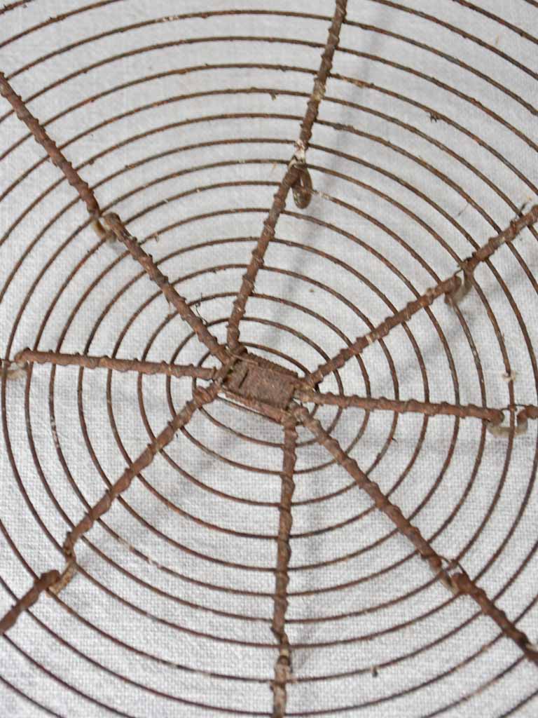 Large antique French wire egg basket 17¼"
