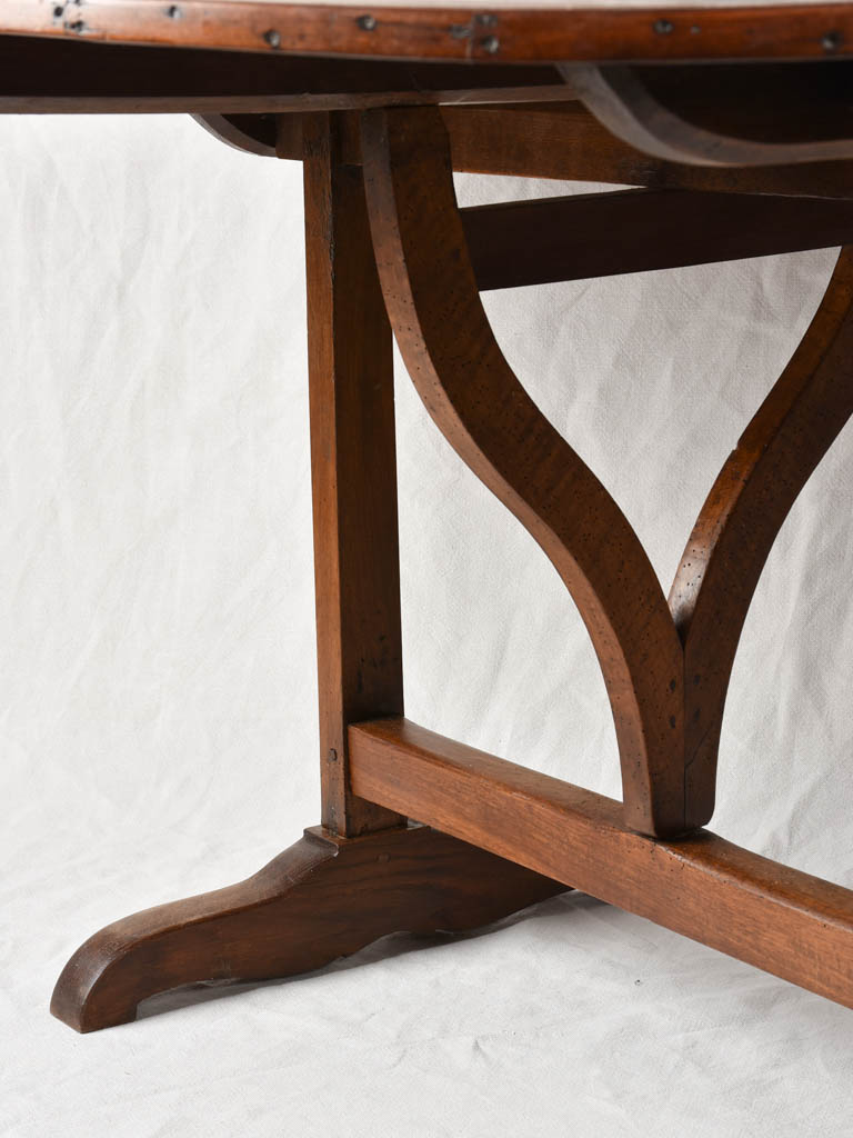 Antique French winemaker's table - oval 59¾" x 46"