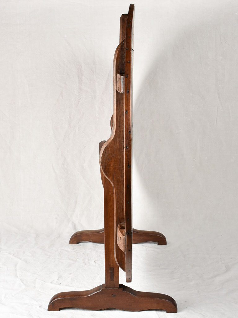 Antique French winemaker's table - oval 59¾" x 46"