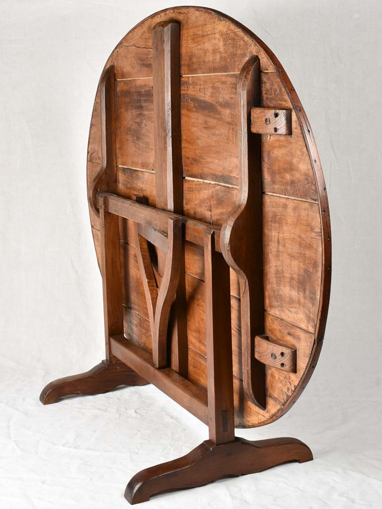 Antique French winemaker's table - oval 59¾" x 46"
