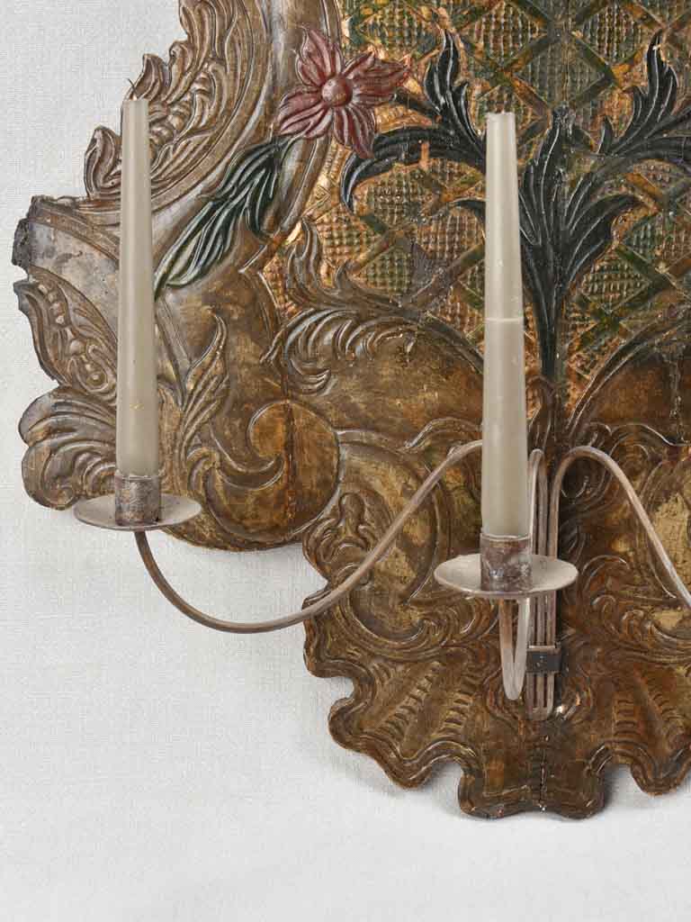 Large candle wall sconce, Italian, 17th century 37¾ x 26""