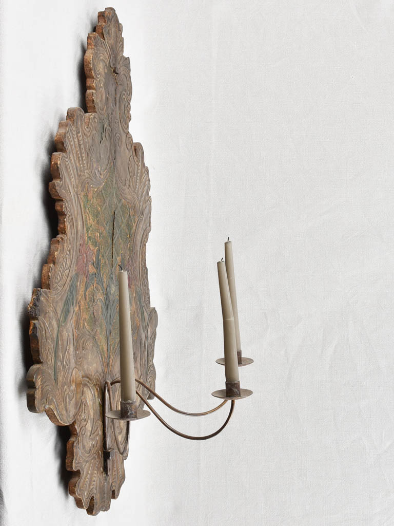 Large candle wall sconce, Italian, 17th century 37¾ x 26""