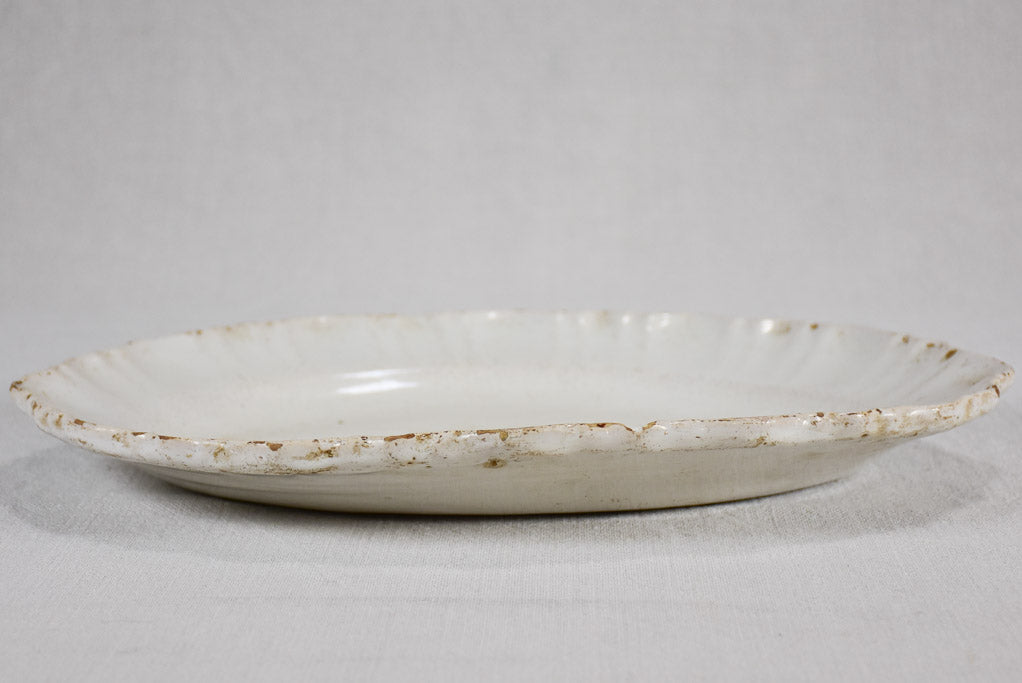 18th-century ironstone platter 11" x 15¾"
