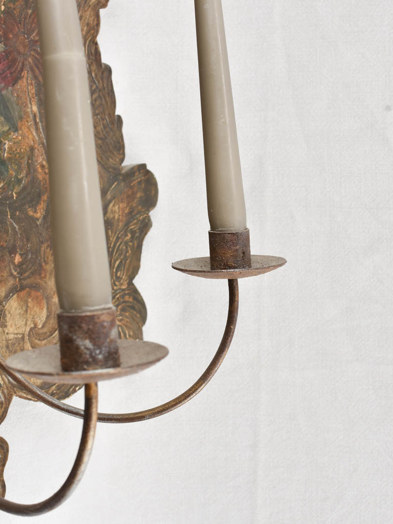 Large candle wall sconce, Italian, 17th century 37¾ x 26""