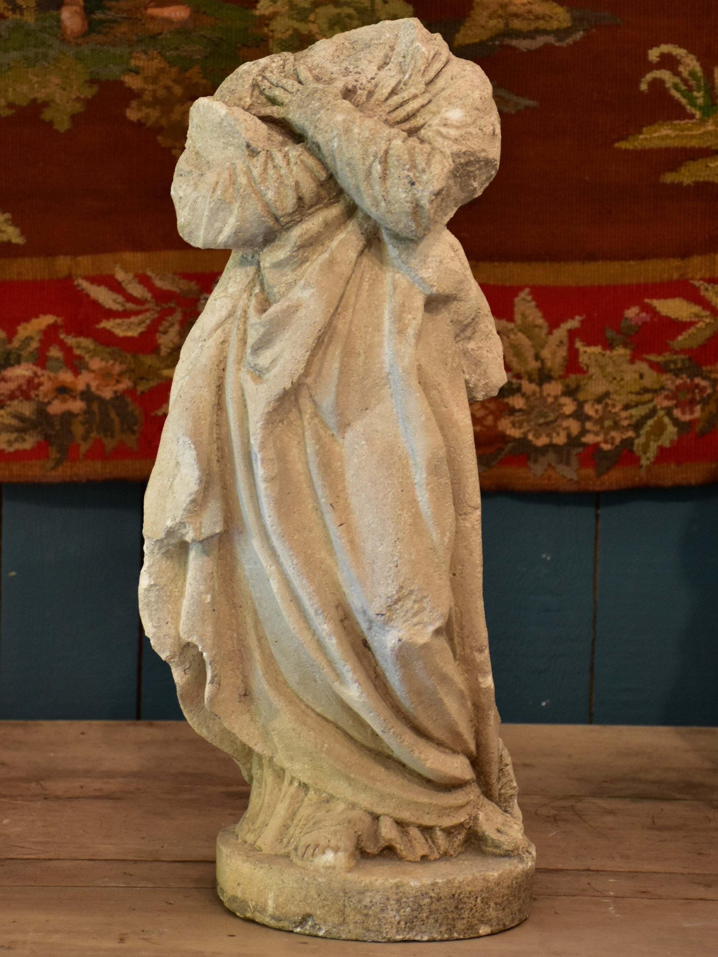 Late 18th century stone sculpture of the Virgin Mary