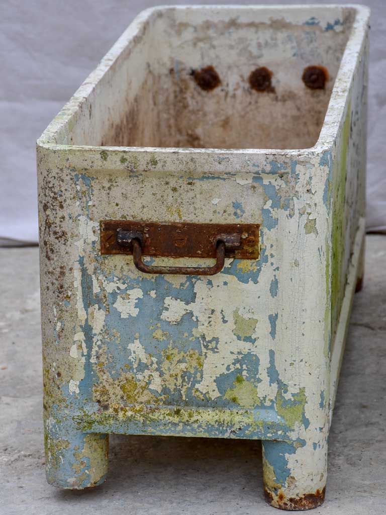 Pair of rectangular mid-century Willy Guhl garden planters on feet