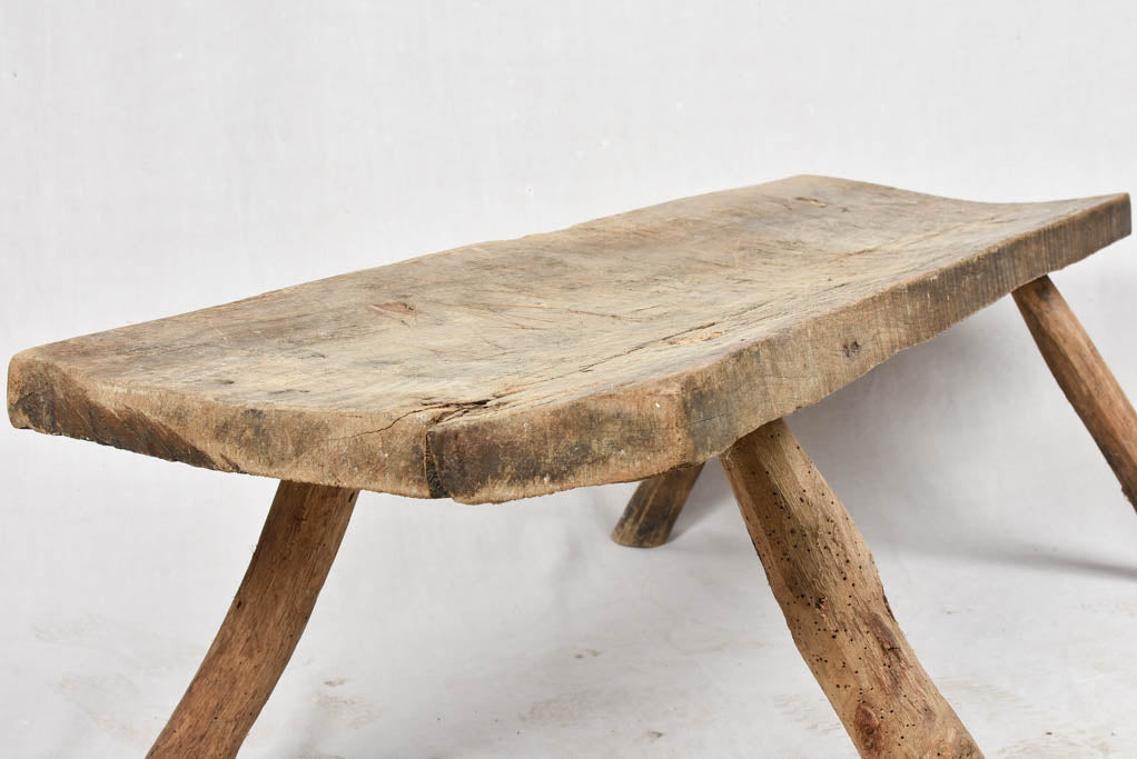 Very large primitive coffee table with four legs 59½"