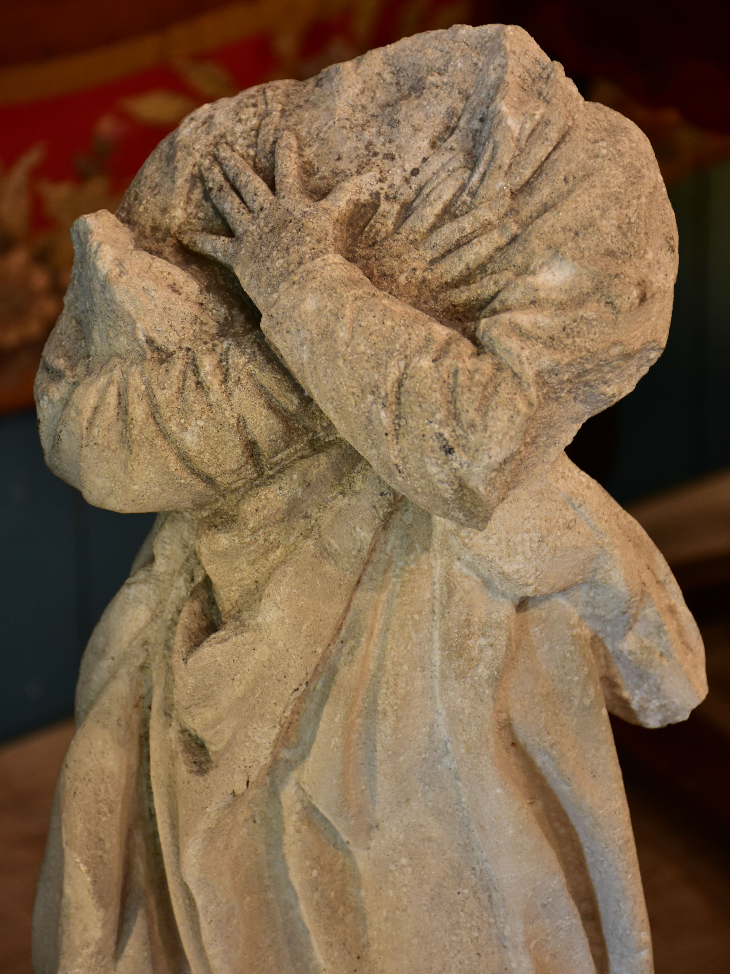 Late 18th century stone sculpture of the Virgin Mary