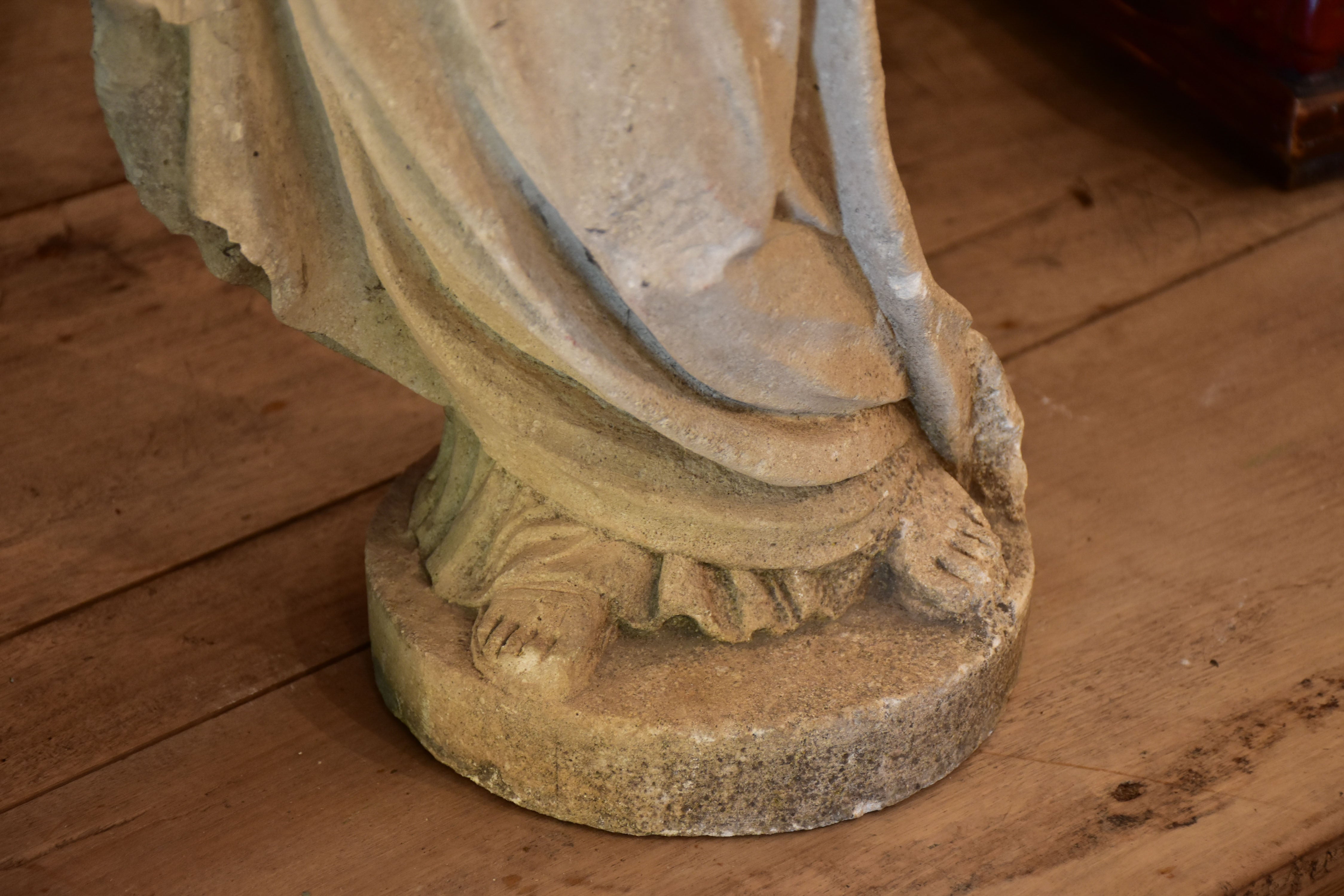 Late 18th century stone sculpture of the Virgin Mary
