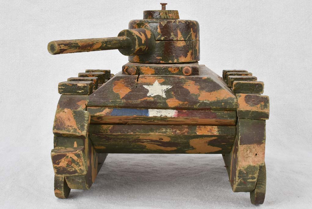 Old Aged Wooden Toy Tanker Craft