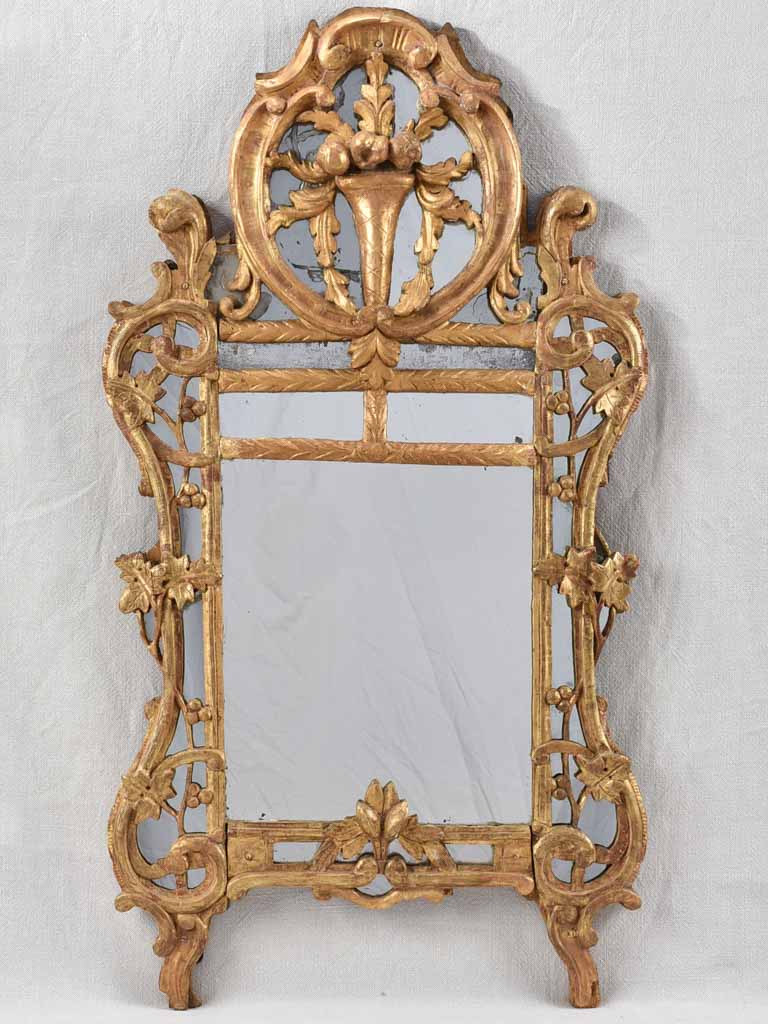 RESERVED GC 18th century gilt wood Beaucaire parclose mirror 35" x 19¼"