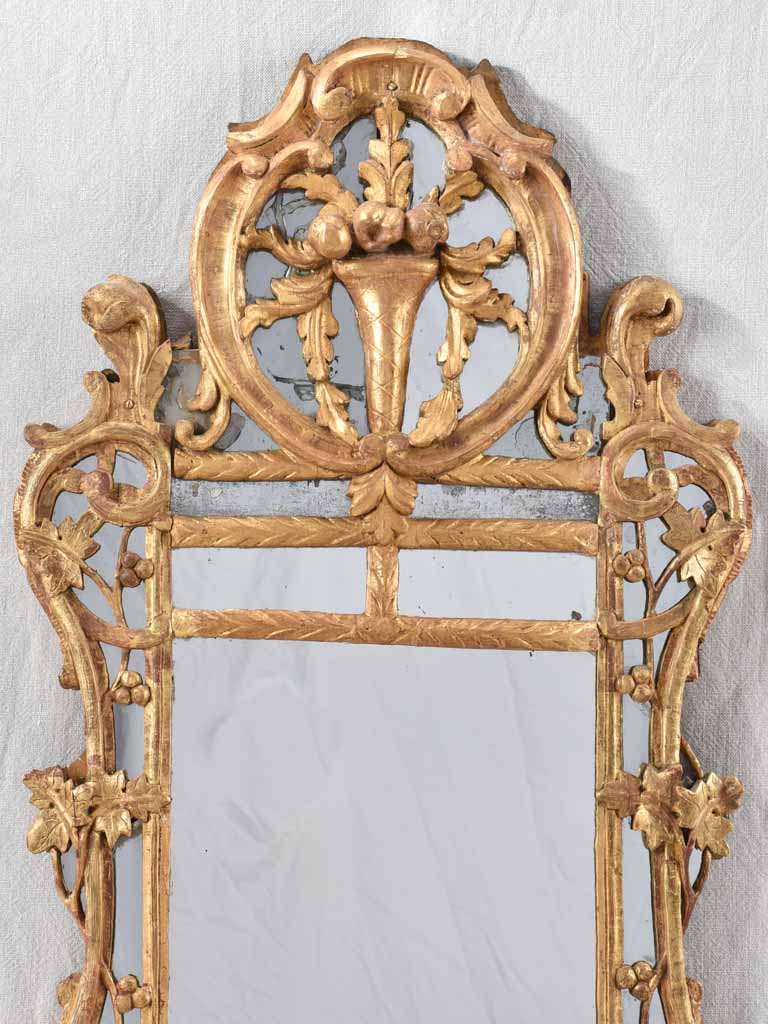 RESERVED GC 18th century gilt wood Beaucaire parclose mirror 35" x 19¼"